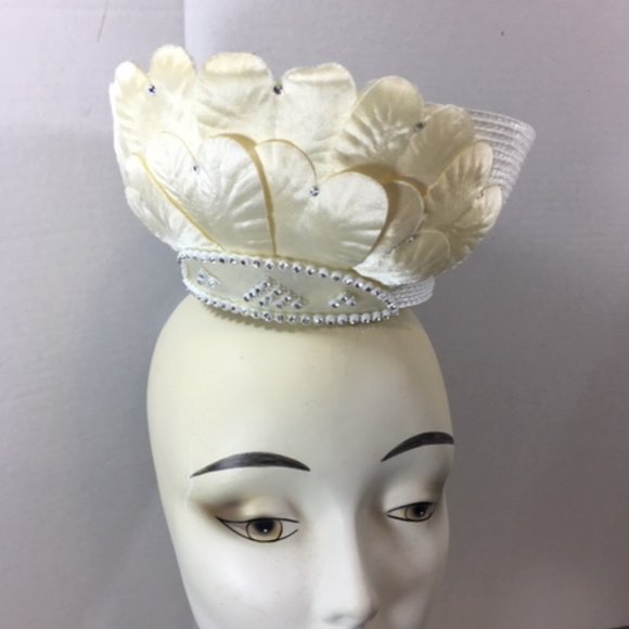 VTG White Fancy Doll Mannequin Stuffed Animal Derby Hat by Ann Marie Small - Picture 10 of 15
